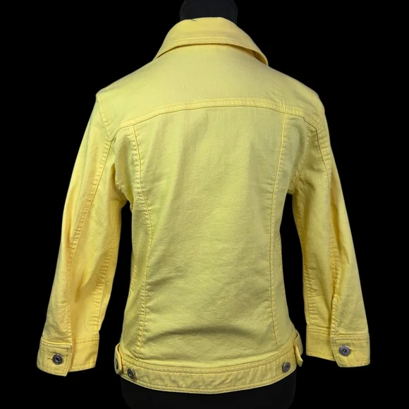 Cleo Bright Yellow Women's Jean Jacket Size XS - Picture 2 of 5